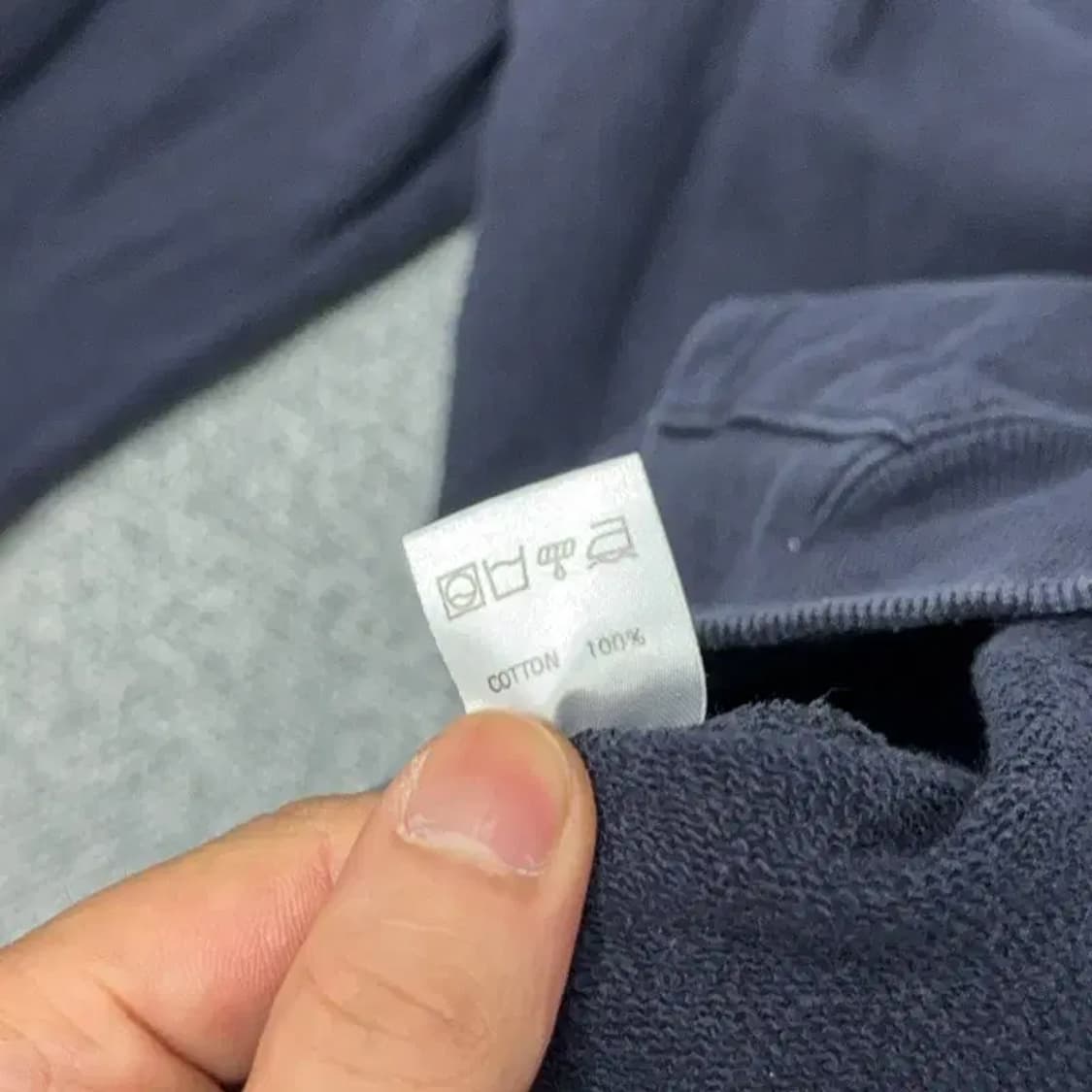 하덱스 프린팅 로고 네이비 후드티 XL 상품이미지4