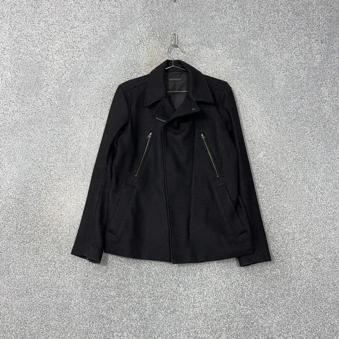 띠어리 블랙 울 라이더 자켓 S 상품이미지1