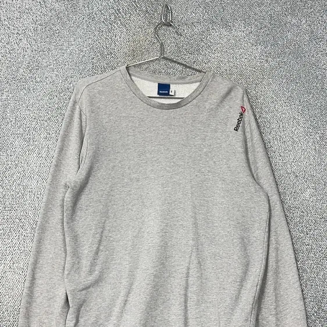 리복 라이트 그레이 캐주얼 남성 맨투맨 100 상품이미지3