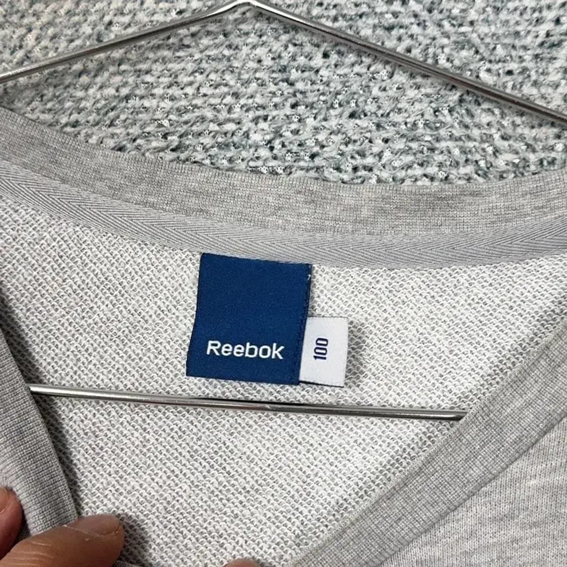 리복 라이트 그레이 캐주얼 남성 맨투맨 100 상품이미지5