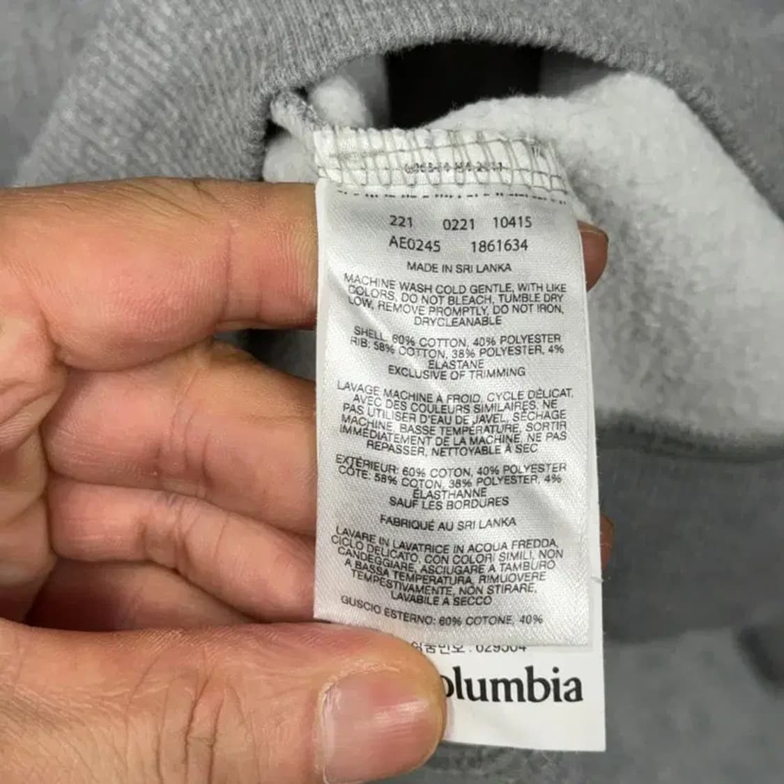 콜롬비아 그레이 프린팅 오버핏 맨투맨 XXL 상품이미지4