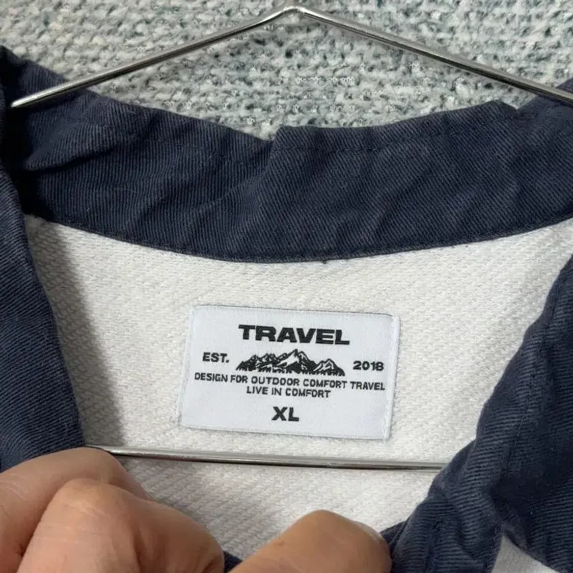 트래블 캐주얼 로고 그레이 럭비 오버핏 카라티 XL 상품이미지3