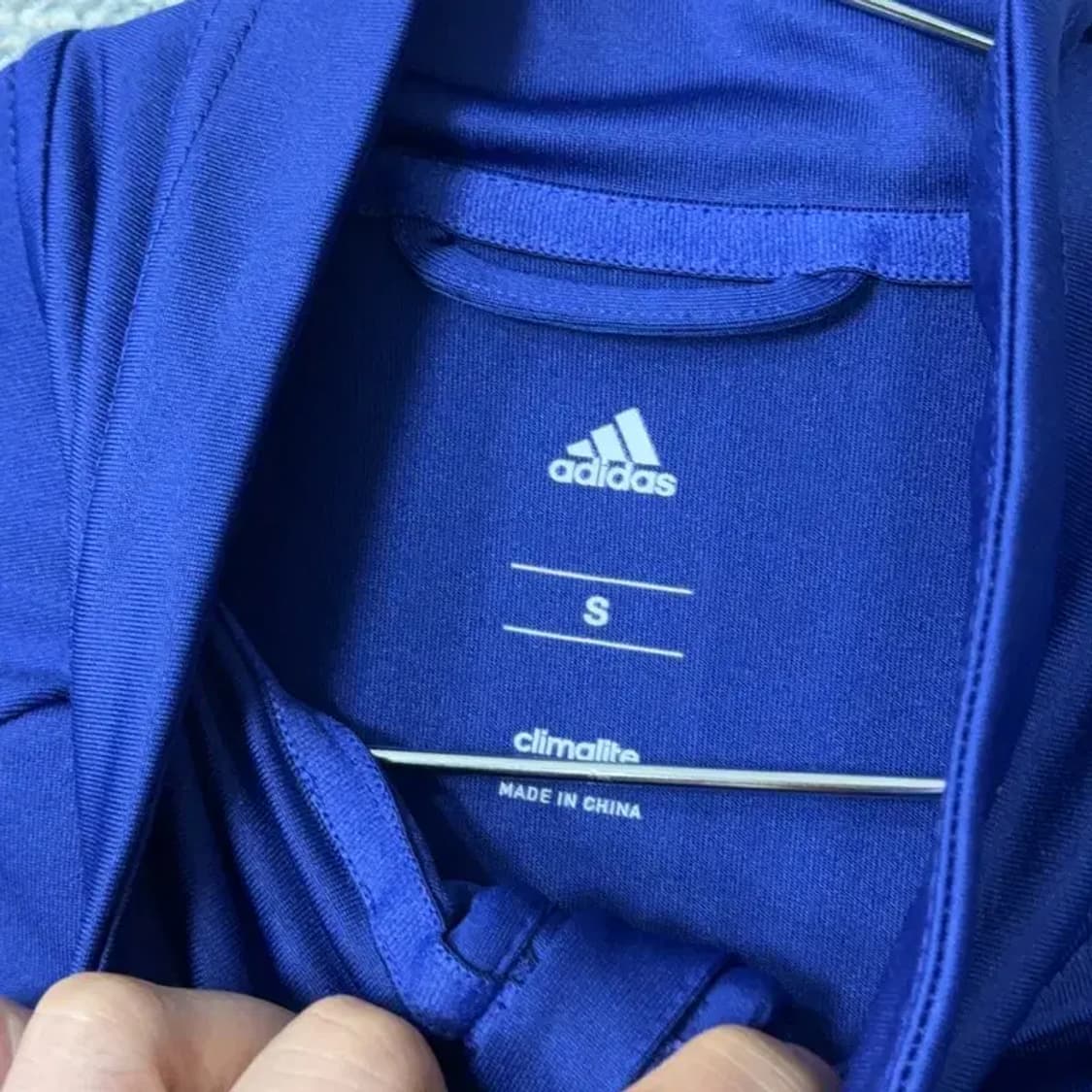 아디다스 네이비 블루 오리지날 로고 집업 저지 S 상품이미지3