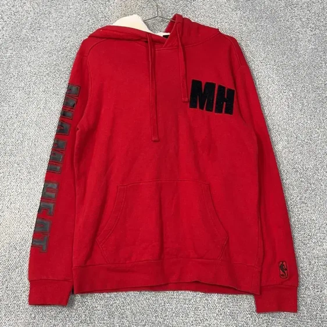 NBA 레드 마이애미 히트 양털 오버핏 후드티 M 상품이미지1