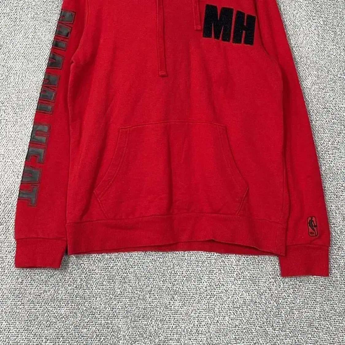 NBA 레드 마이애미 히트 양털 오버핏 후드티 M 상품이미지4