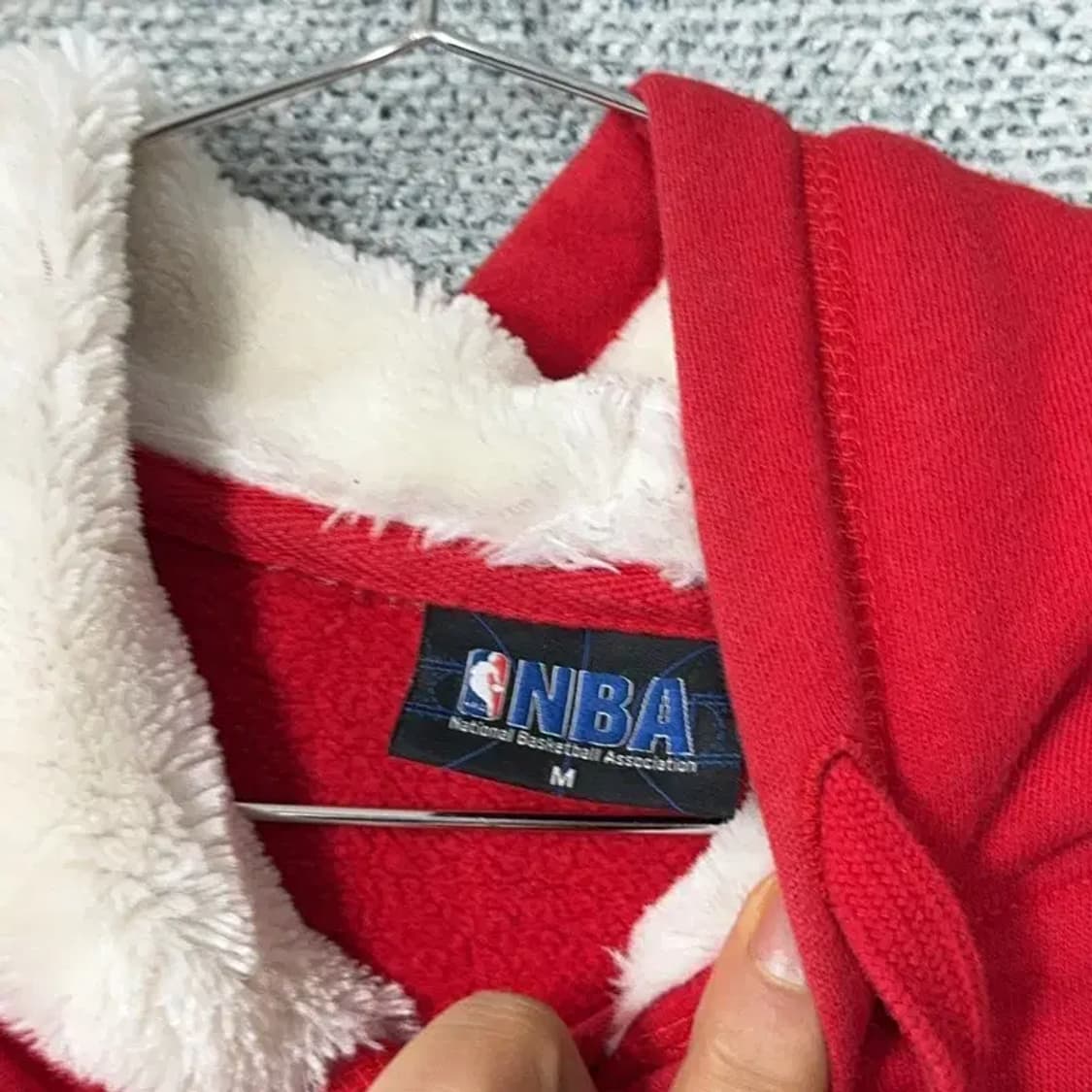 NBA 레드 마이애미 히트 양털 오버핏 후드티 M 상품이미지5