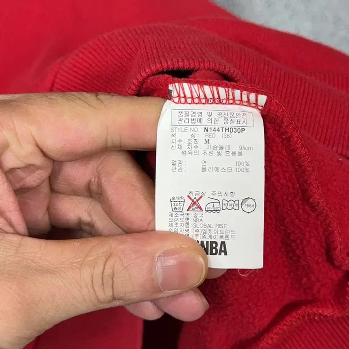 NBA 레드 마이애미 히트 양털 오버핏 후드티 M 상품이미지6