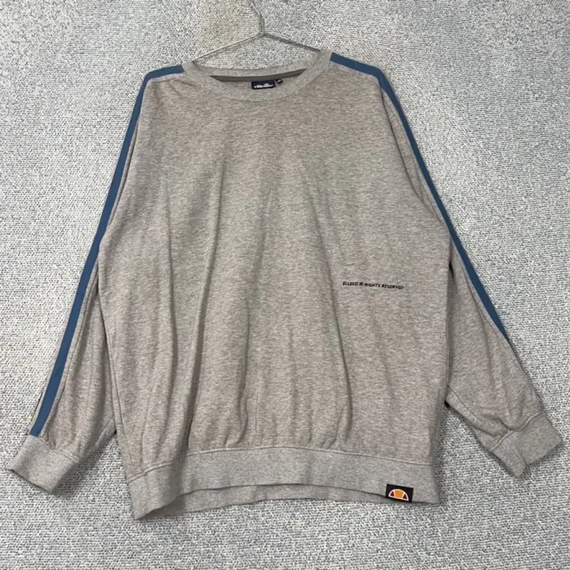 엘레쎄 빈티지 사이드라인 딥그레이 오버핏 맨투맨 105 상품이미지1