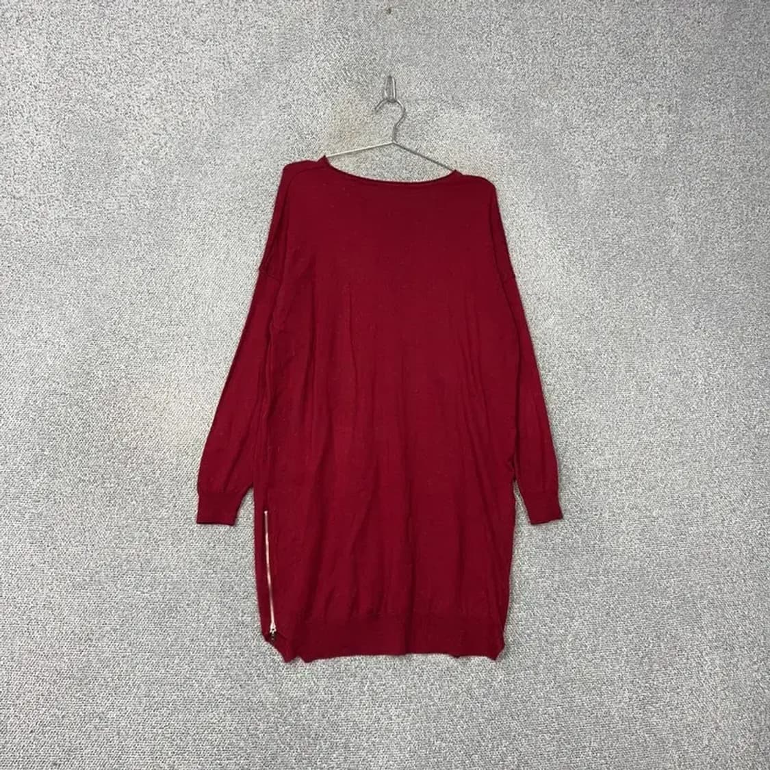 지고트 여성 버건디 레드 니트 원피스 FREE 상품이미지2