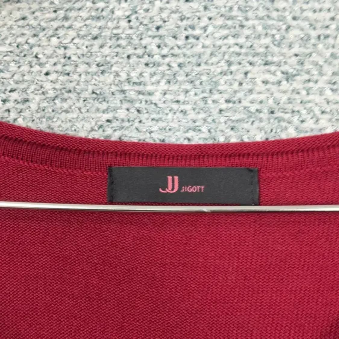 지고트 여성 버건디 레드 니트 원피스 FREE 상품이미지5