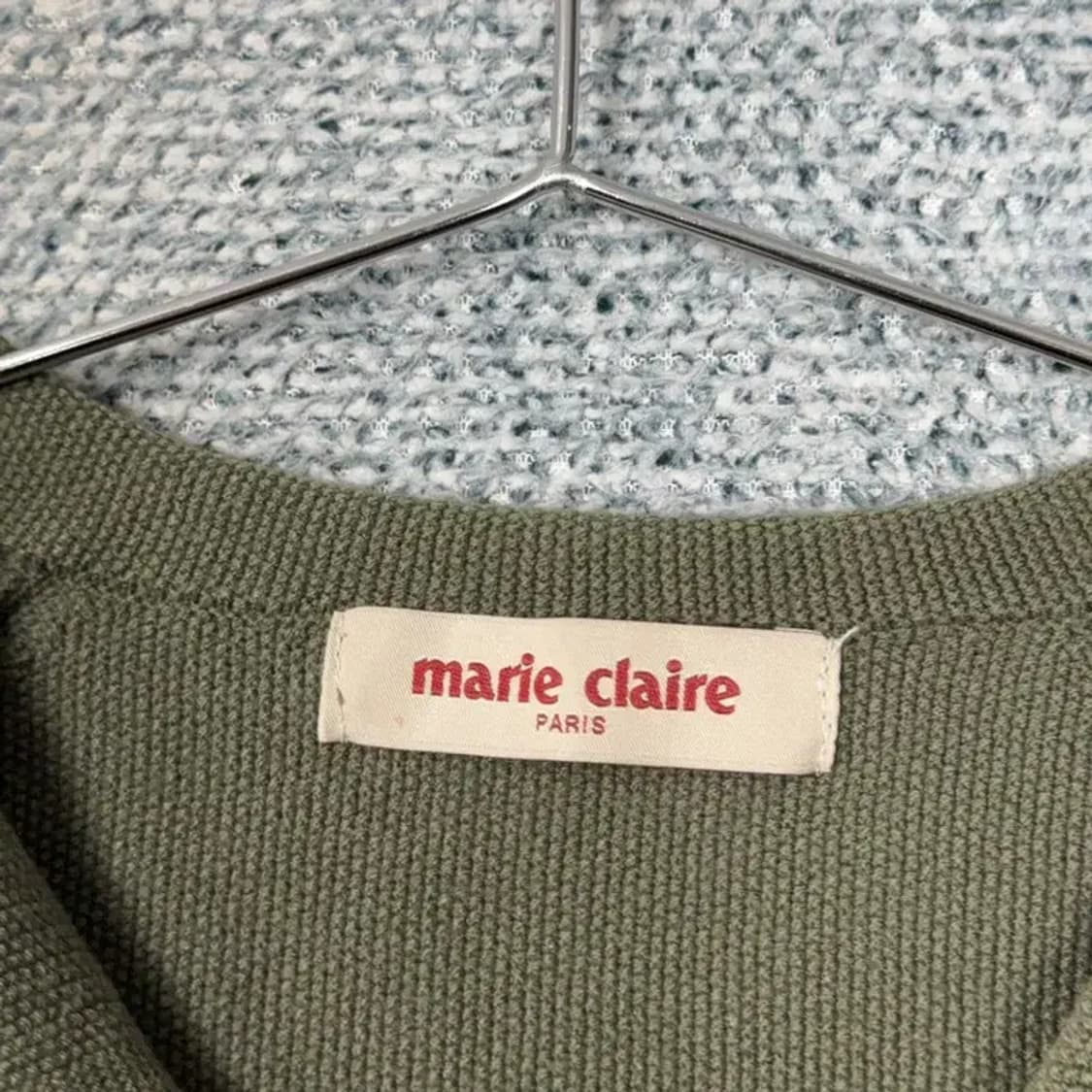 마리끌레르 캐주얼 카키 코튼 카라 니트 FREE 상품이미지3