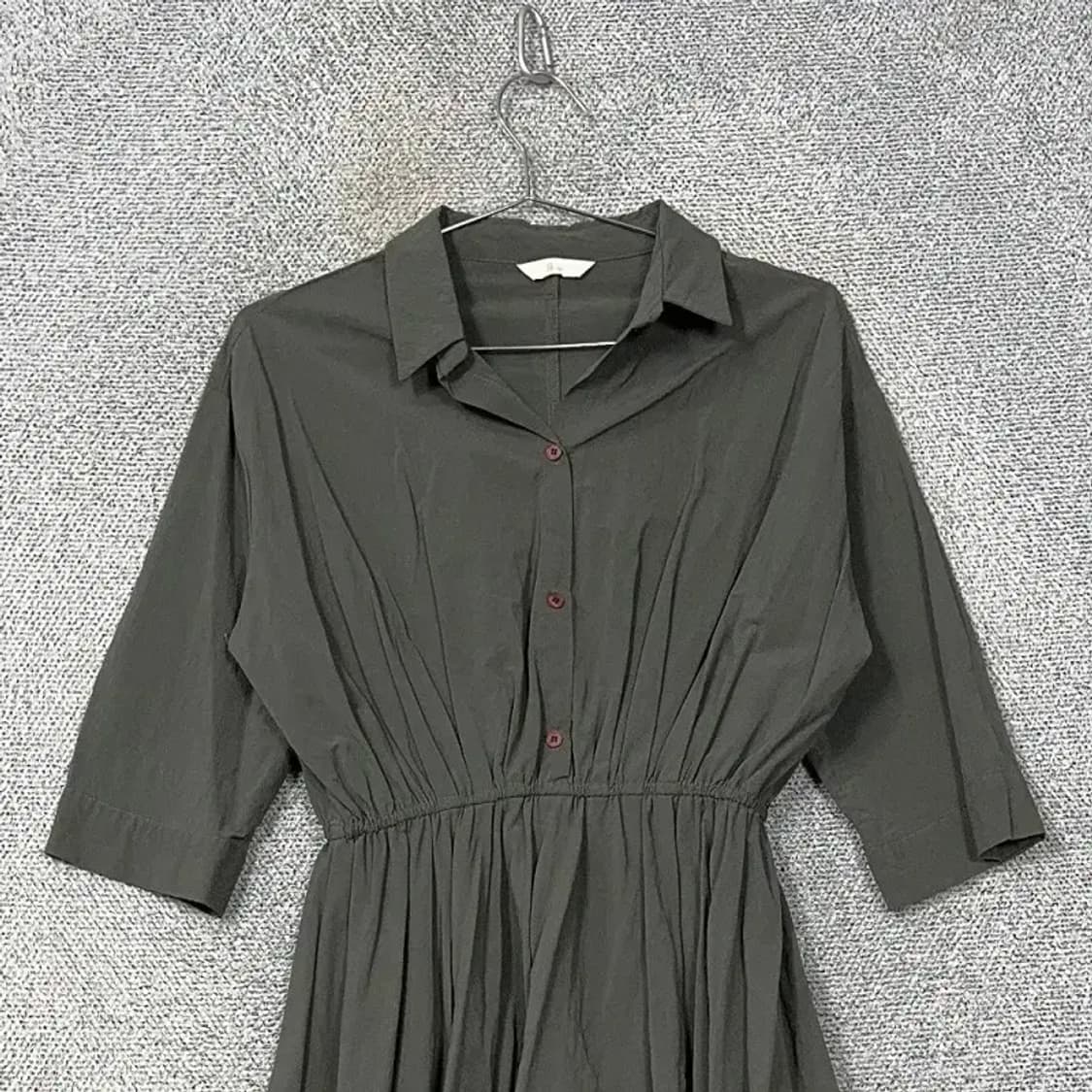 지고트 여성 캐주얼 허리 밴딩 카라 원피스 FREE 상품이미지3