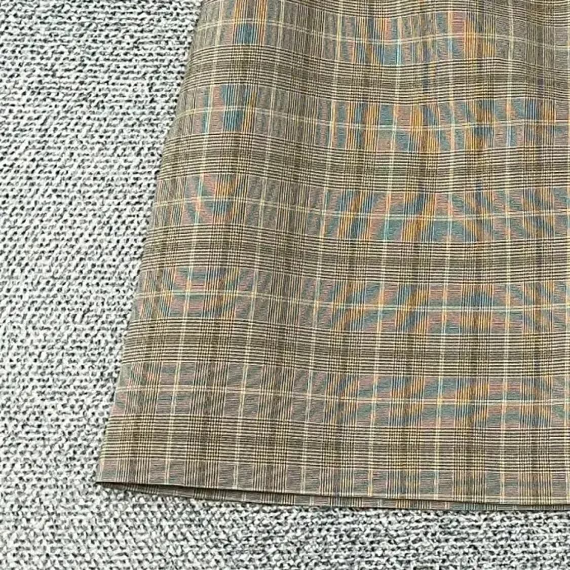 [새상품]스파오 여성 캐주얼 베이지 브라운 체크 스커트 L 상품이미지3