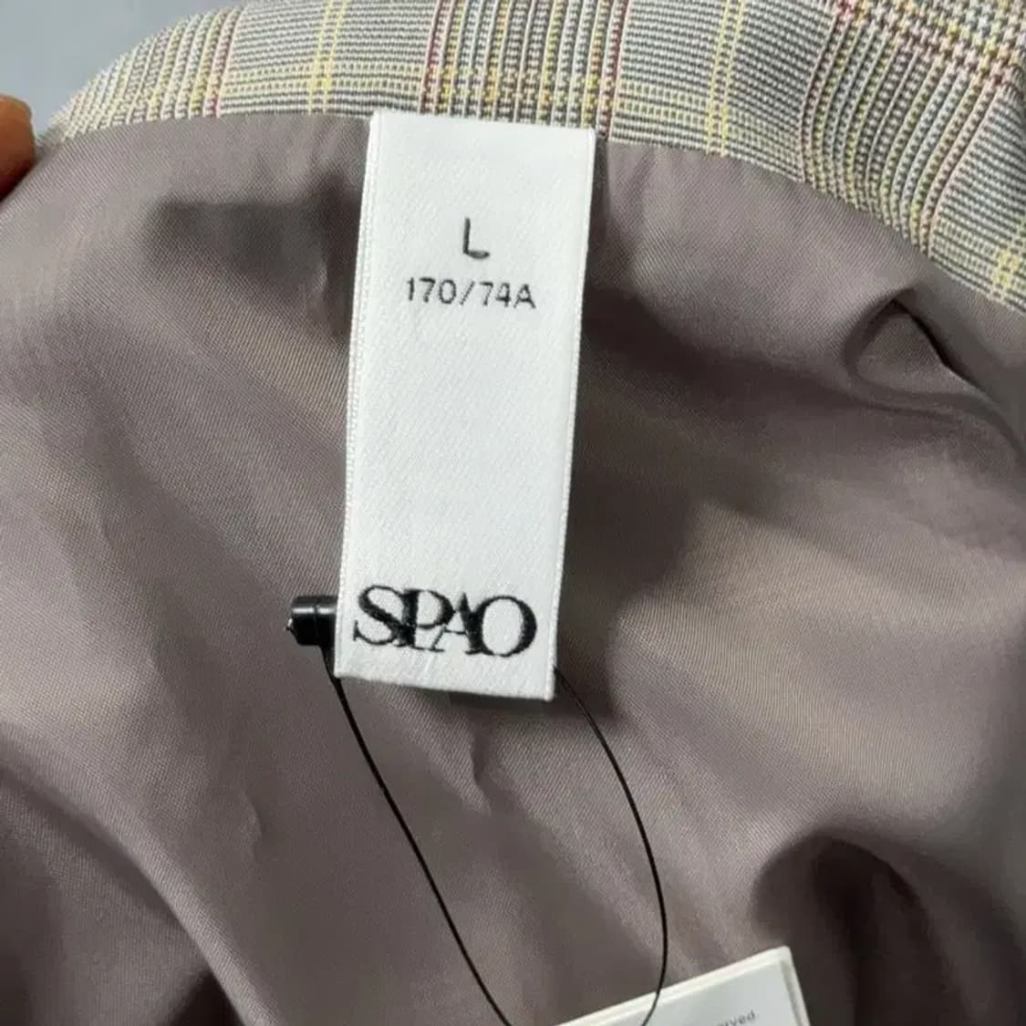 [새상품]스파오 여성 캐주얼 베이지 브라운 체크 스커트 L 상품이미지5