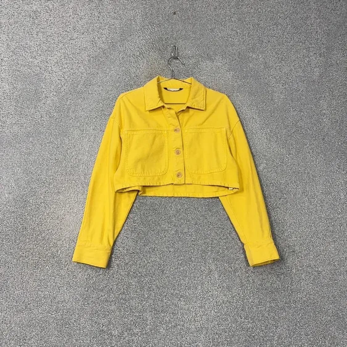 자라 옐로우 여성 캐주얼 크롭 코튼 트러커 자켓 S 상품이미지1