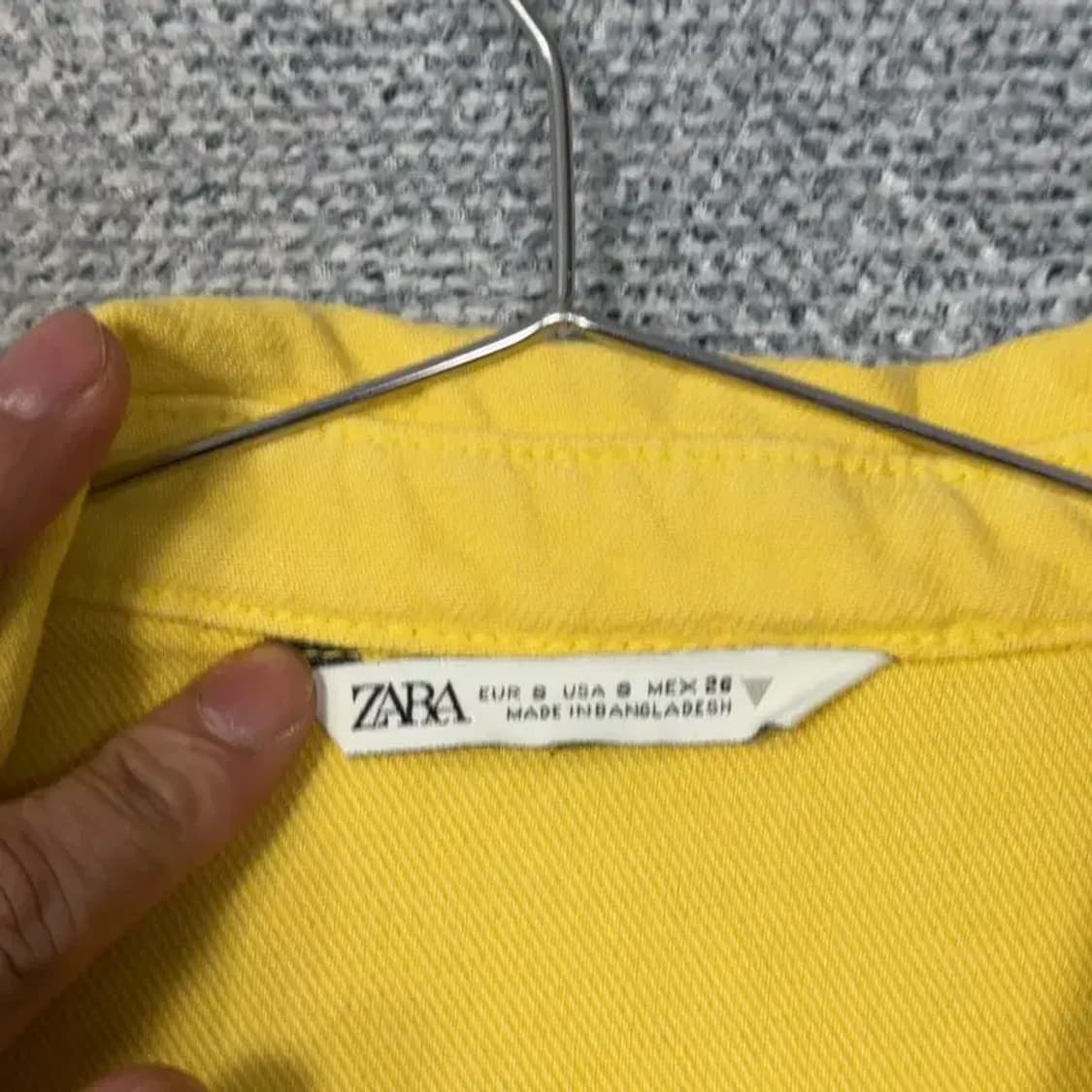 자라 옐로우 여성 캐주얼 크롭 코튼 트러커 자켓 S 상품이미지3