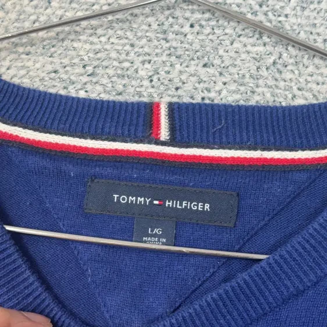 타미힐피거 로고 네이비 니트 L 상품이미지5