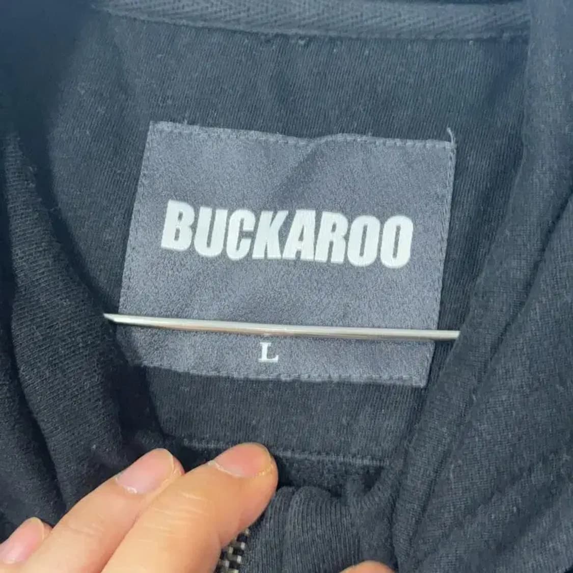 버커루 로고 프린팅 블랙 후드집업 L 상품이미지3