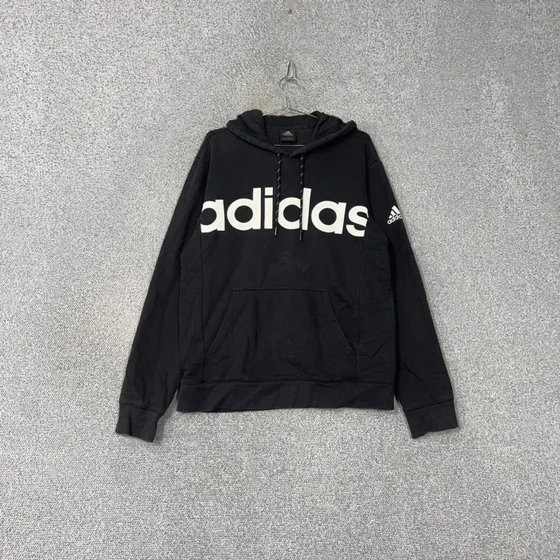 아디다스 스펠 프린팅 로고 블랙 후드티 110 상품이미지1