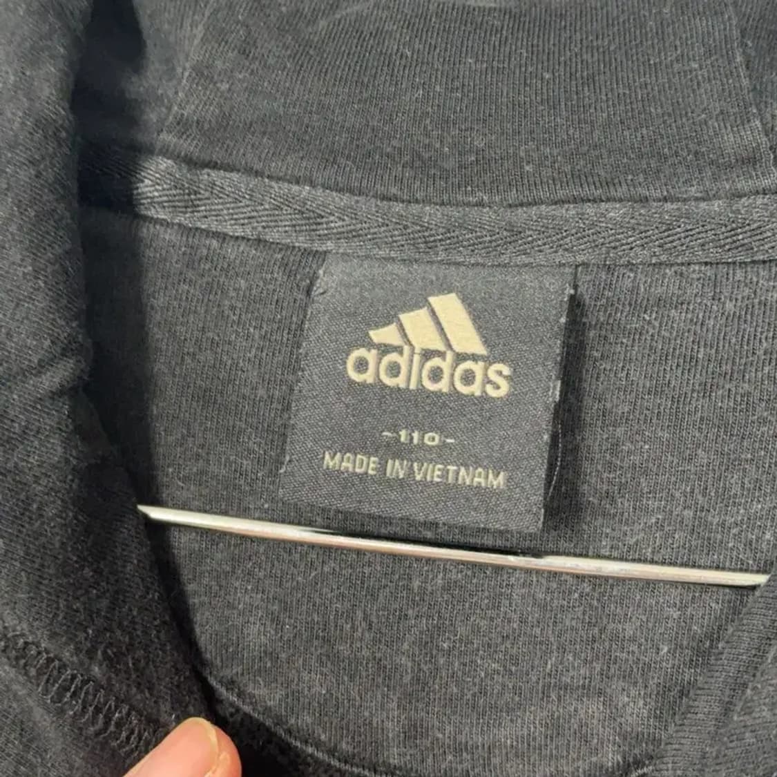 아디다스 스펠 프린팅 로고 블랙 후드티 110 상품이미지3