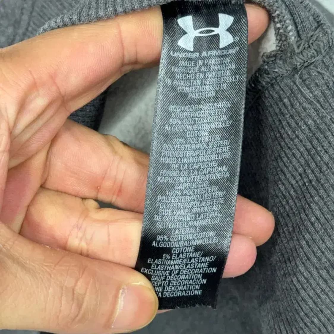 언더아머 남성 캐주얼 딥그레이 후드티 S-M 상품이미지3