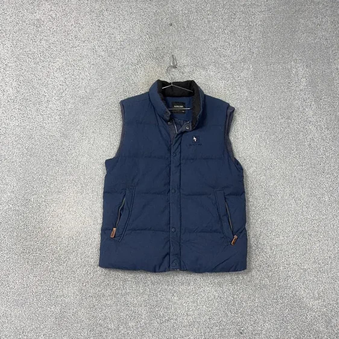 블랙야크 네이비 로고 오리털 덕다운 패딩 조끼 100 상품이미지1