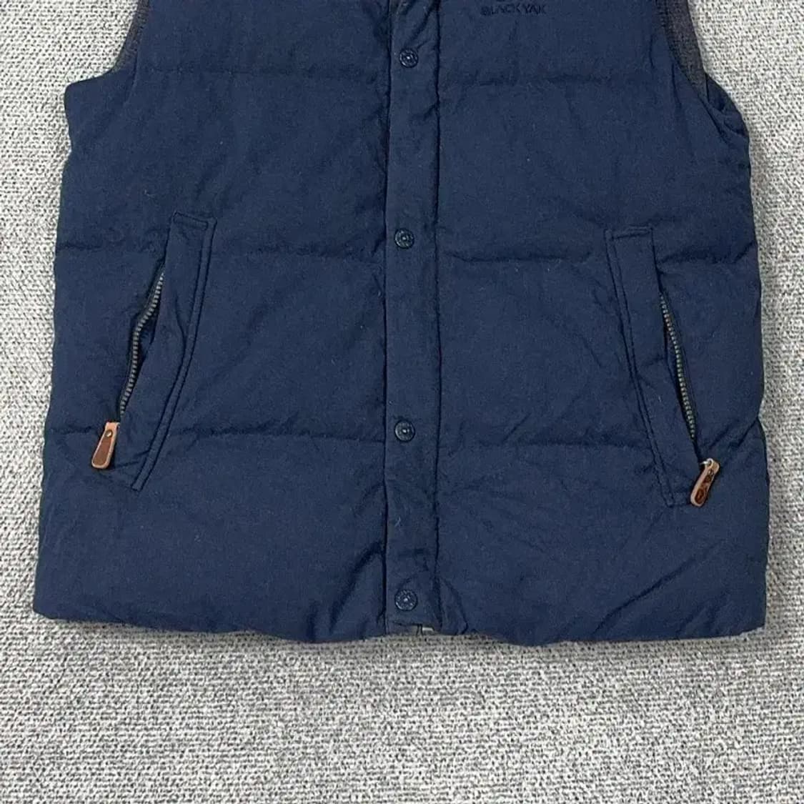 블랙야크 네이비 로고 오리털 덕다운 패딩 조끼 100 상품이미지4