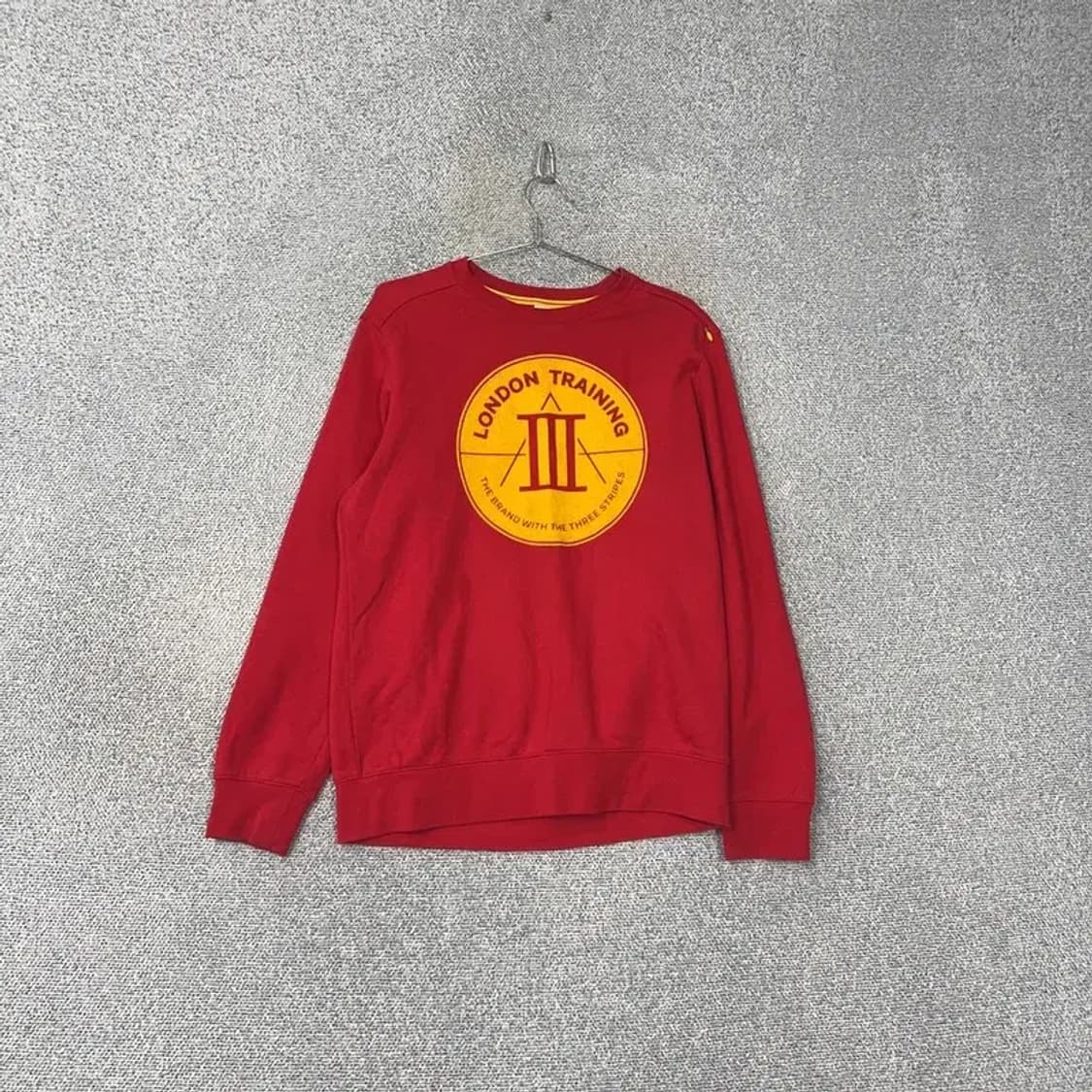 아디다스 빈티지 프린팅 레드 오버핏 맨투맨 105 상품이미지1