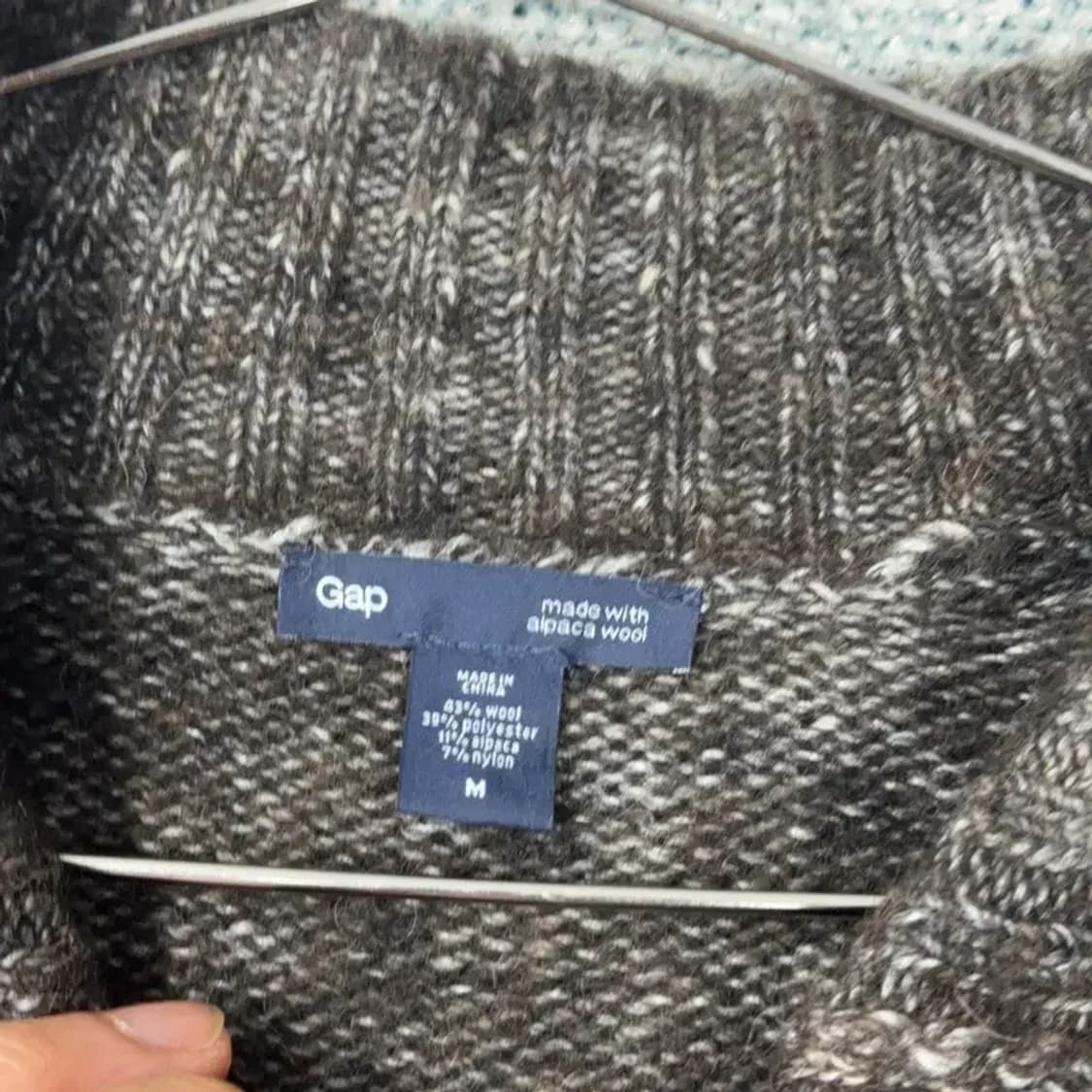 갭 브라운 카라 울 니트 M 상품이미지5