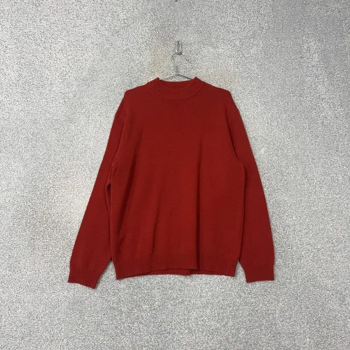 무신사스탠다드 레드 터틀넥 캐시미어 오버핏 니트 L 상품이미지1