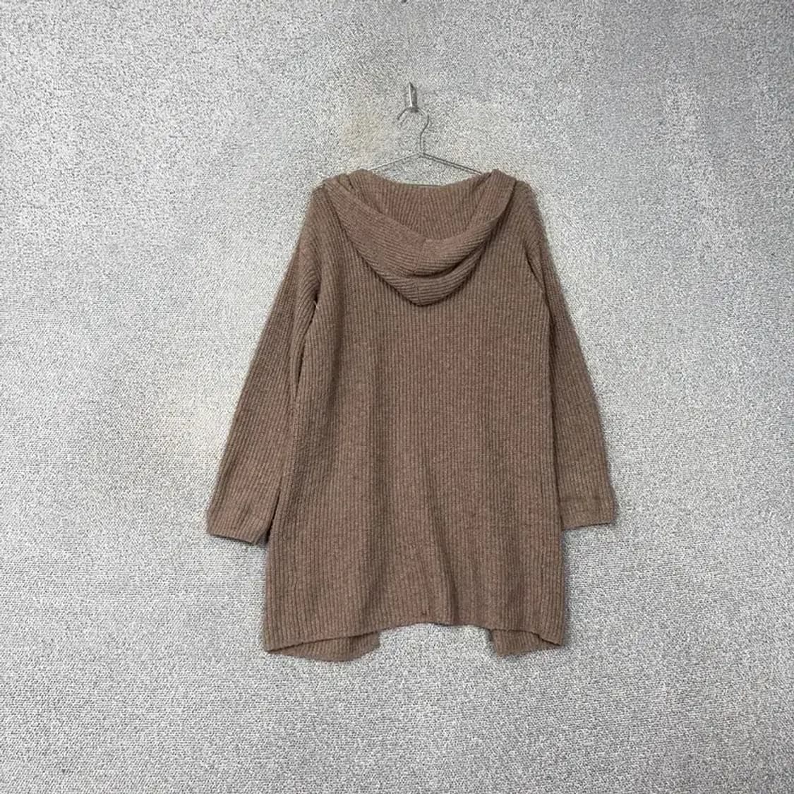 유니클로 브라운 후드 롱 가디건 M 상품이미지2