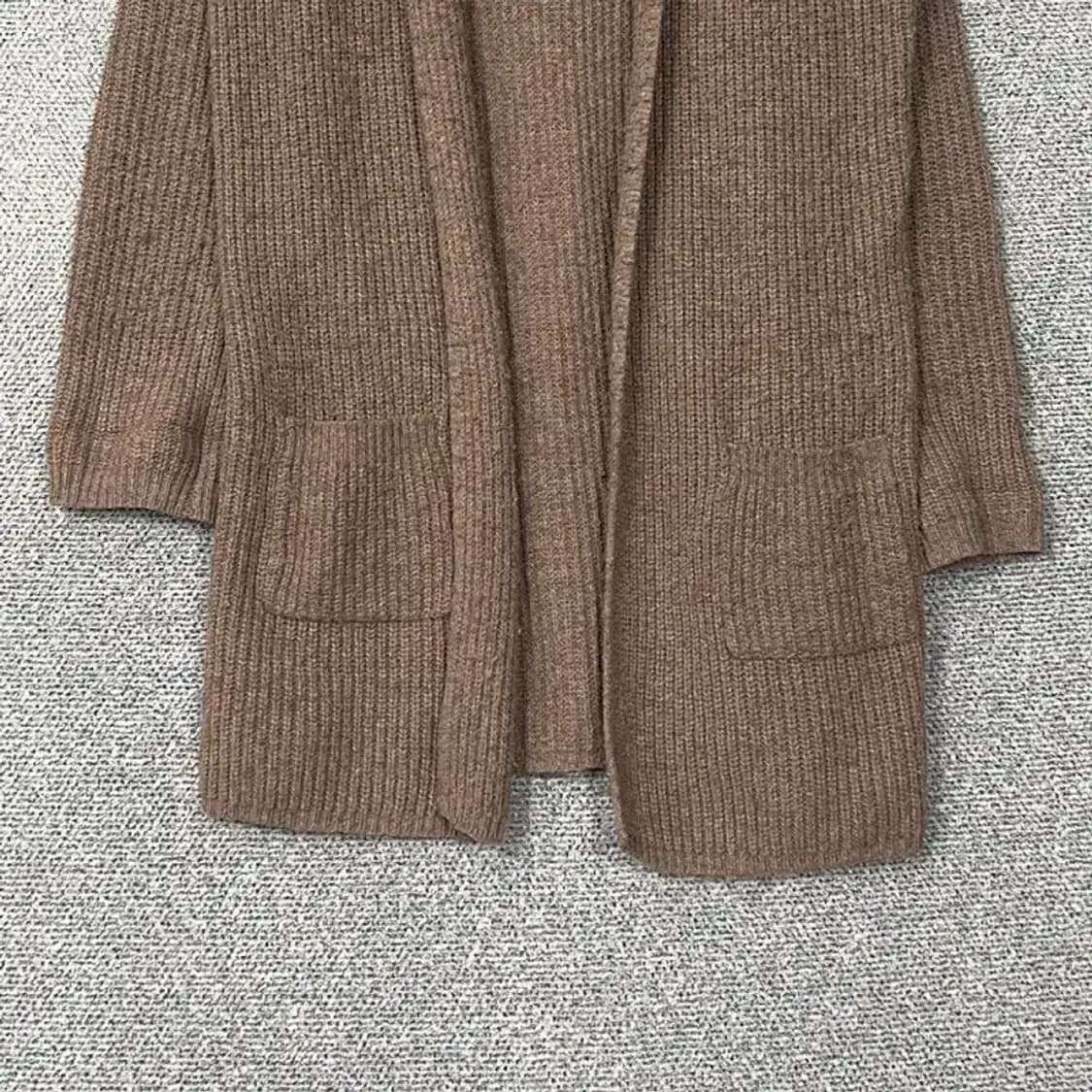 유니클로 브라운 후드 롱 가디건 M 상품이미지4