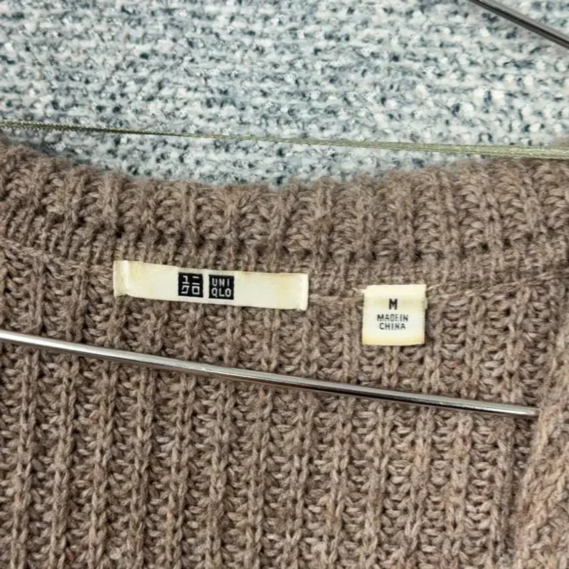 유니클로 브라운 후드 롱 가디건 M 상품이미지5