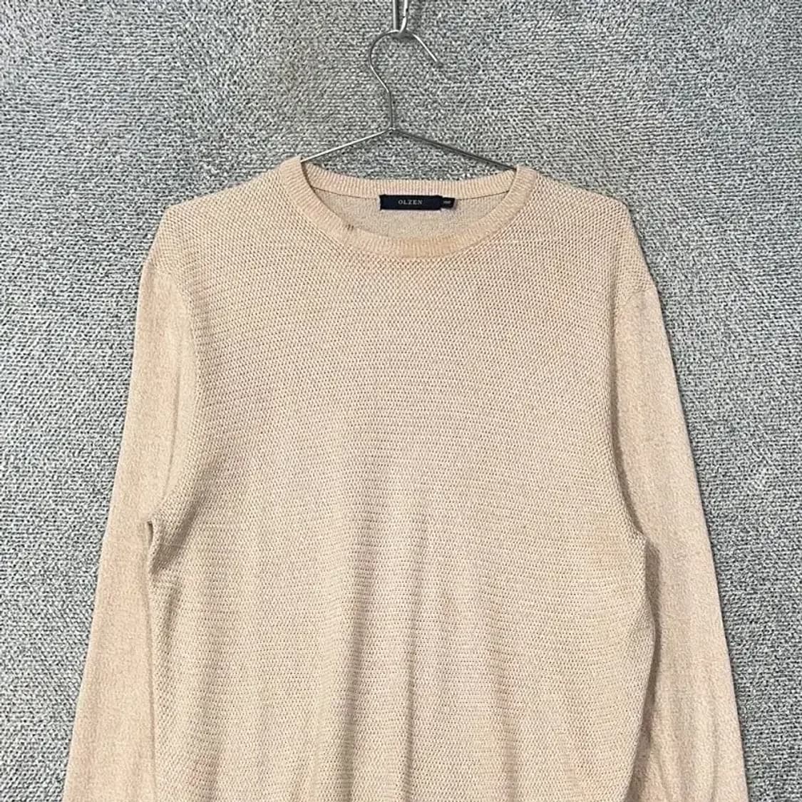 올젠 남성 캐주얼 베이지 니트 100 상품이미지3