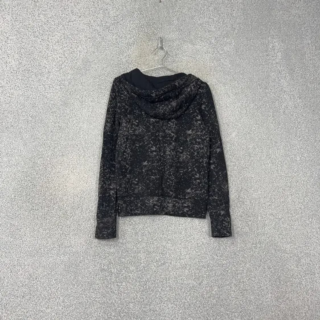 버커루 빈티지 패턴 블랙 후드집업 M 상품이미지2