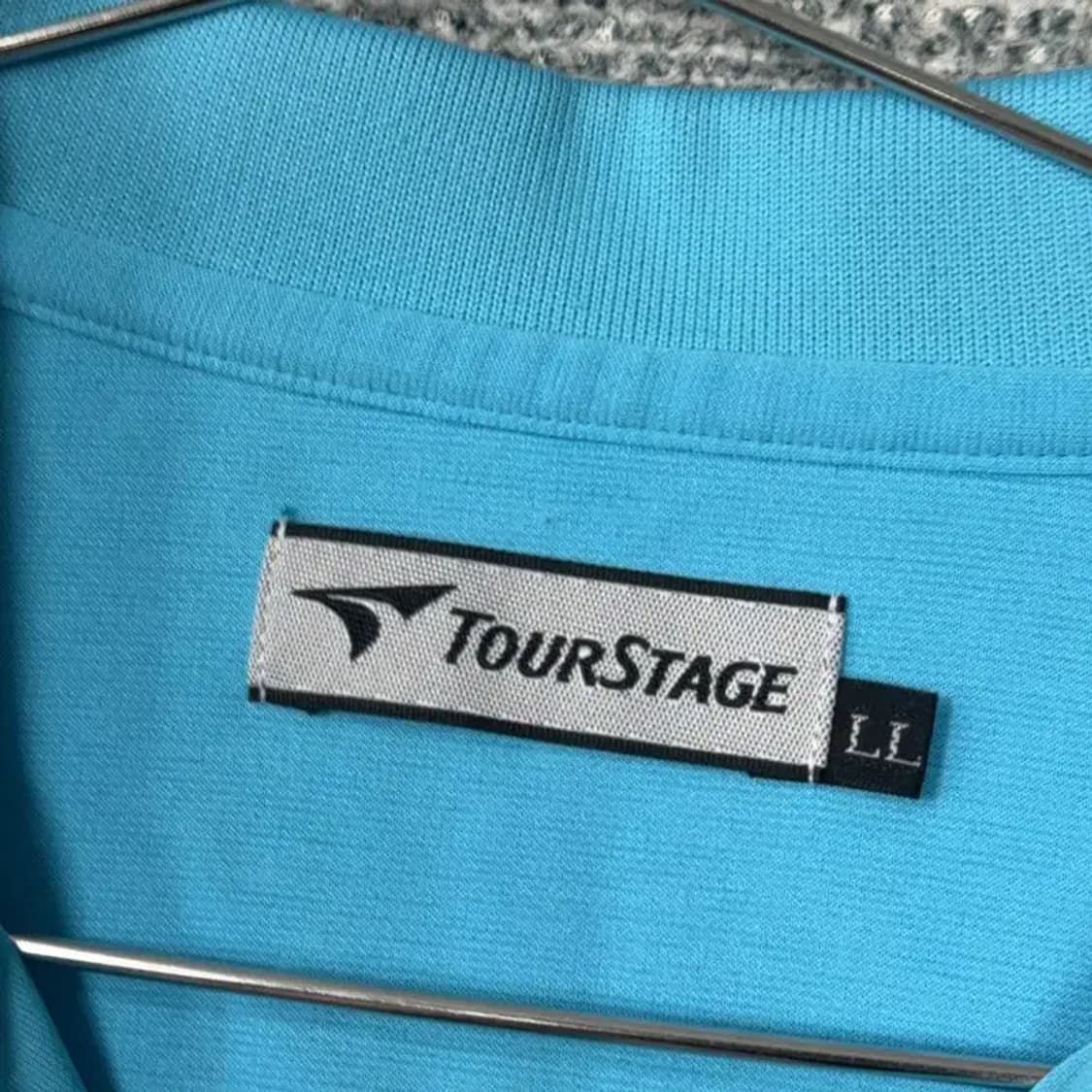 투어스테이지 골프 남성 블루 긴팔 카라티 XL 상품이미지3