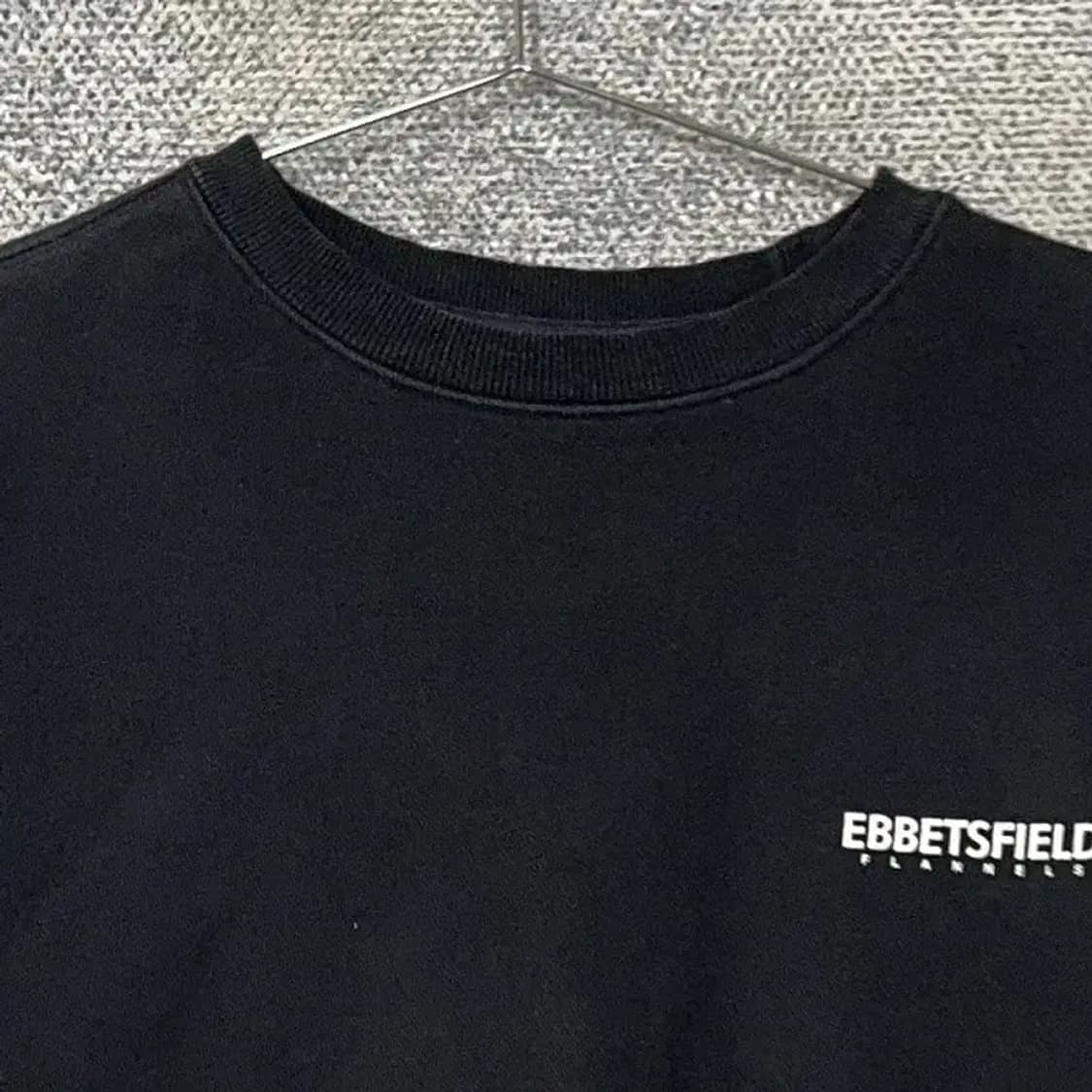 이벳필드 백로고 프린팅 블랙 맨투맨 L 상품이미지3