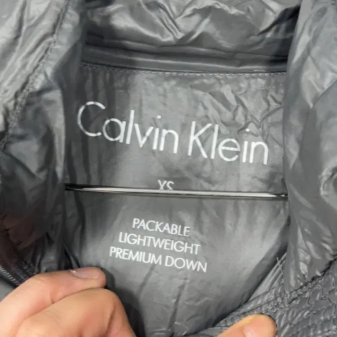 캘빈클라인 여성 그레이 경량 롱 패딩 XS 상품이미지5
