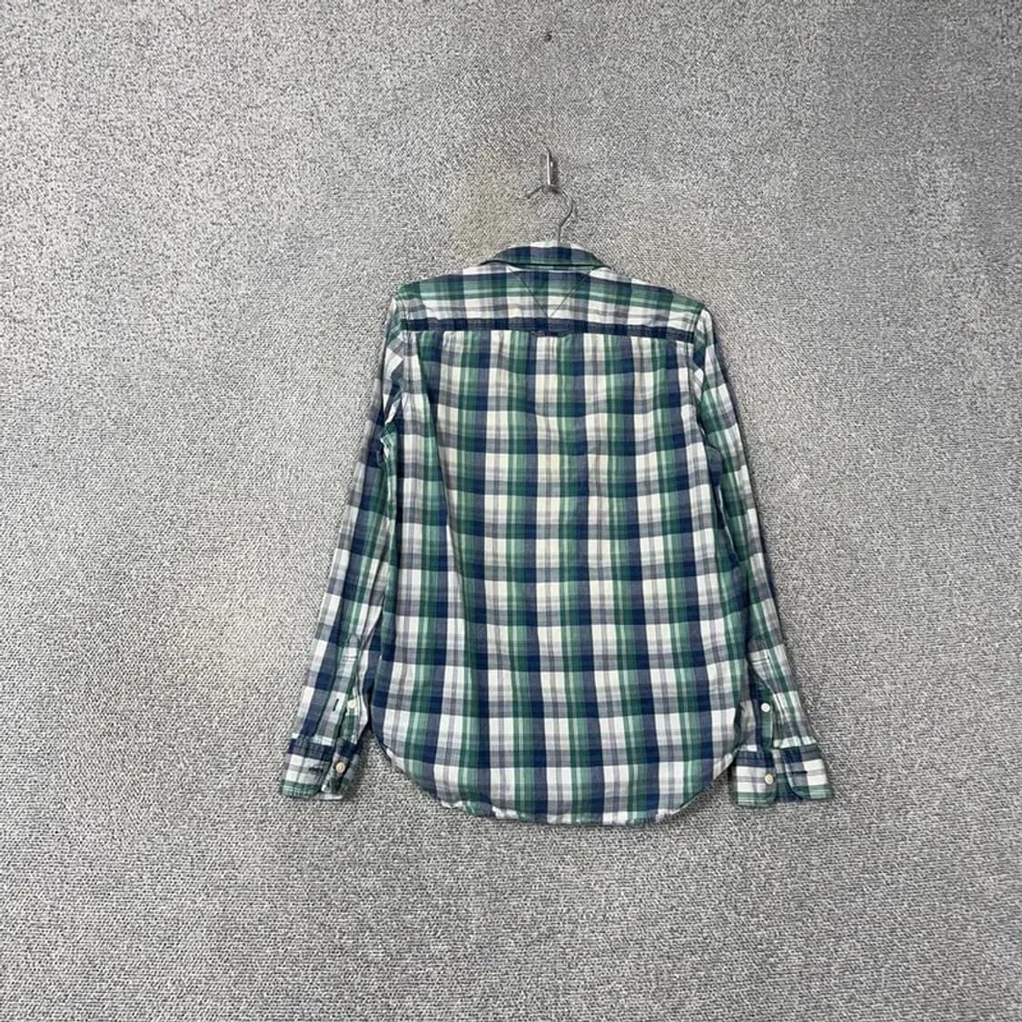 타미힐피거 체크 그린 셔츠 S 상품이미지2