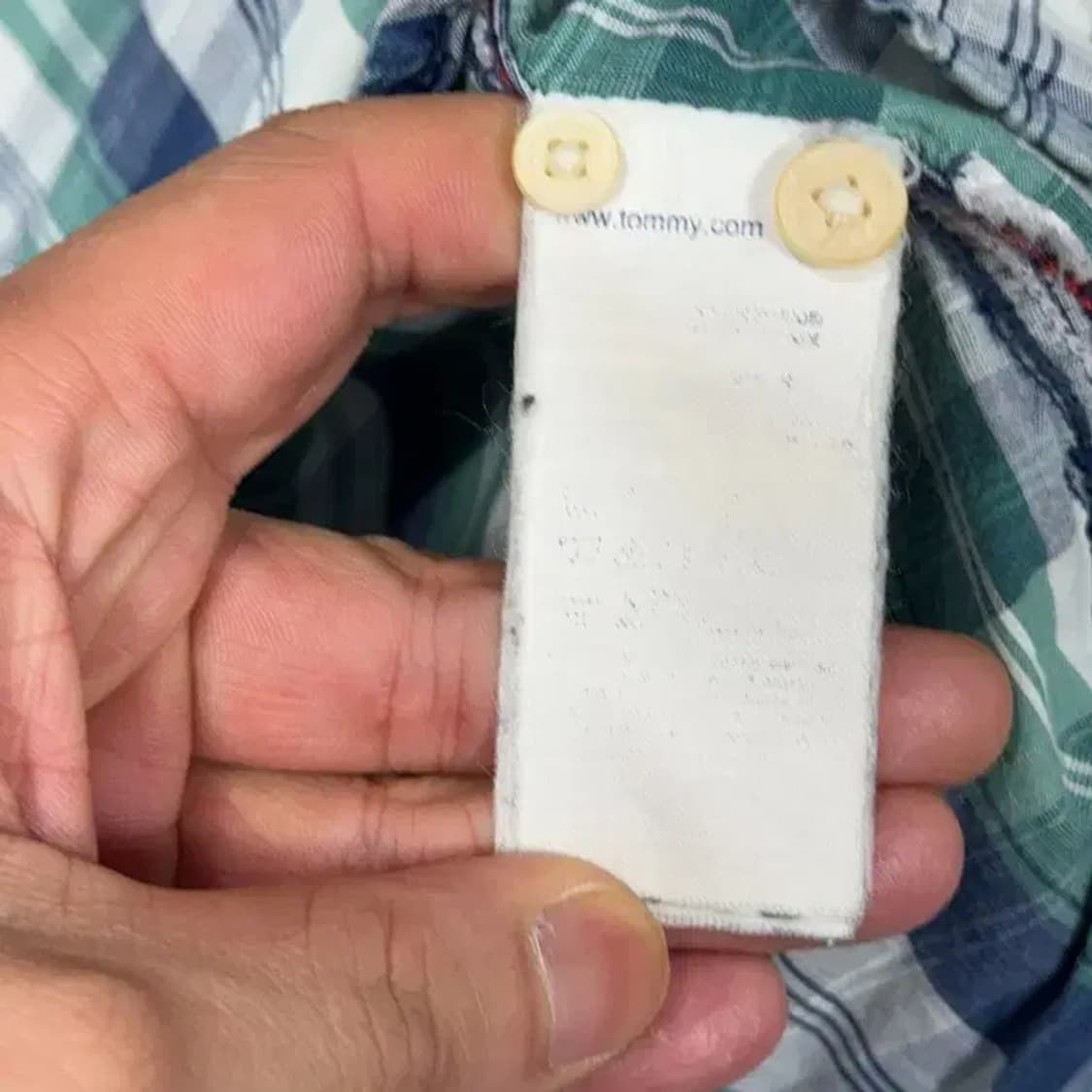 타미힐피거 체크 그린 셔츠 S 상품이미지4