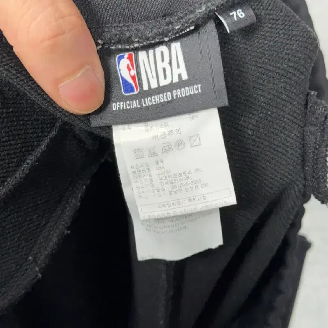 NBA 뉴욕닉스 밴딩 블랙 조거팬츠 30 상품이미지5