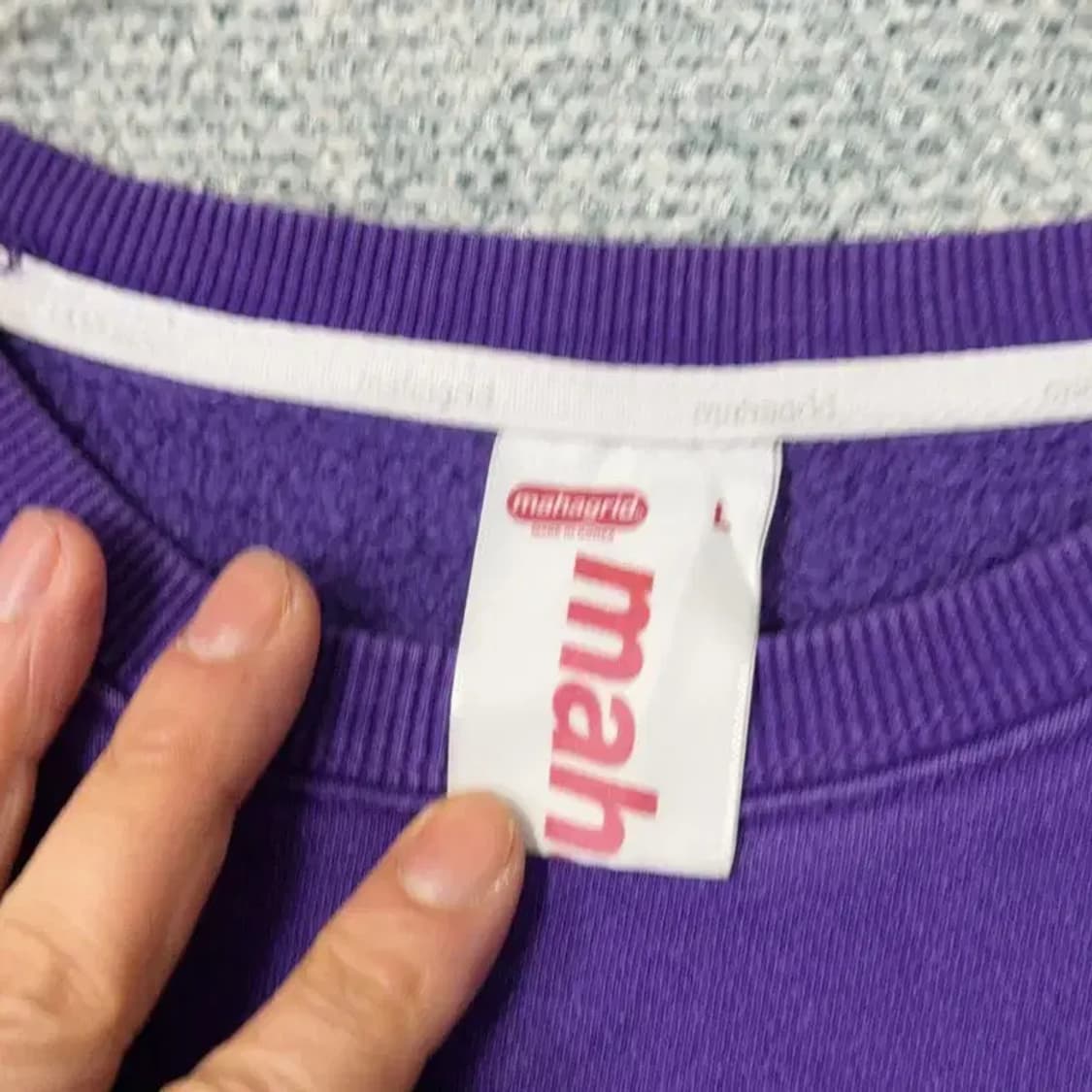 마하그리드 스펠 로고 퍼플 스웻셔츠 맨투맨 L 상품이미지3