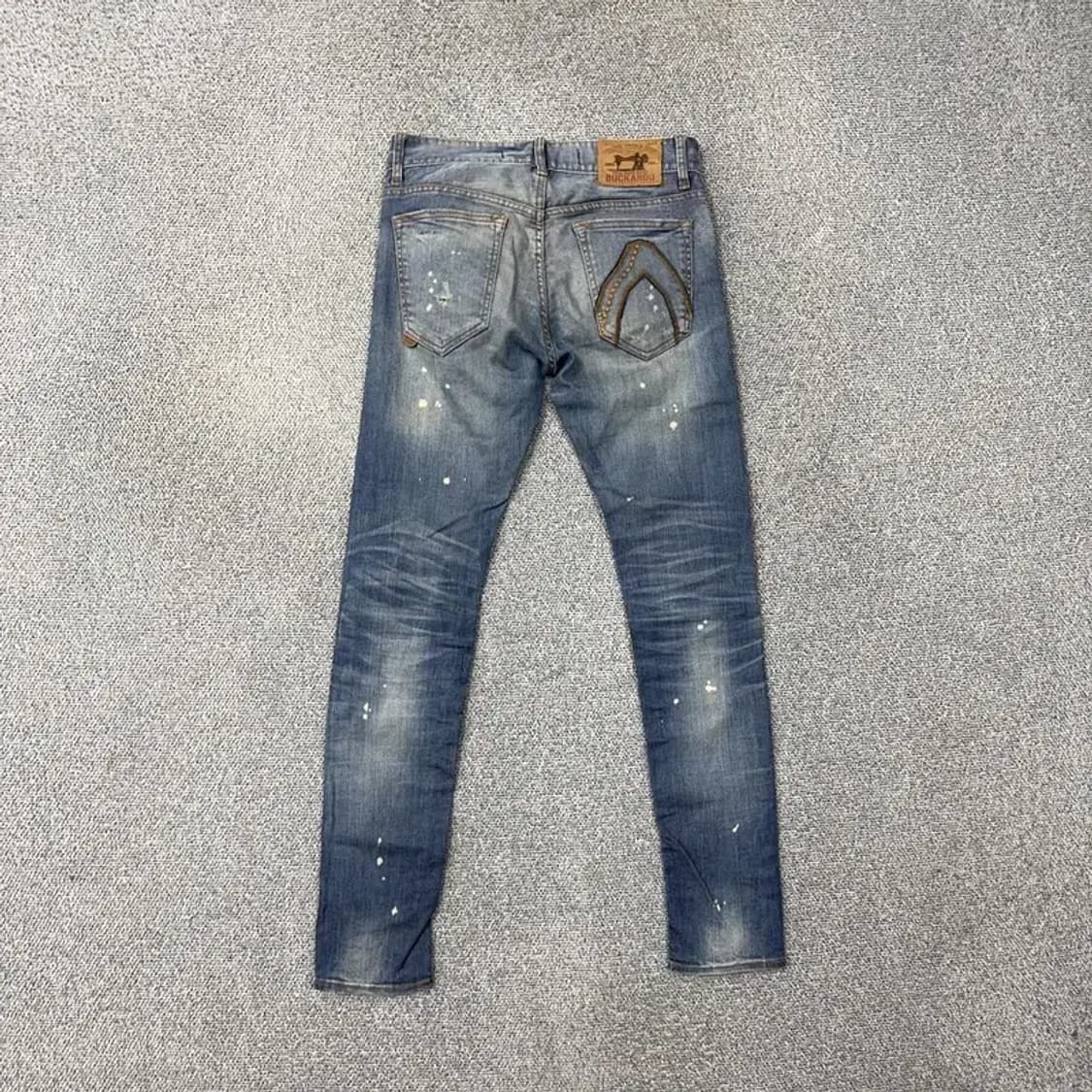 버커루 빈티지 페인팅 워싱 스키니진 청바지 28 상품이미지2