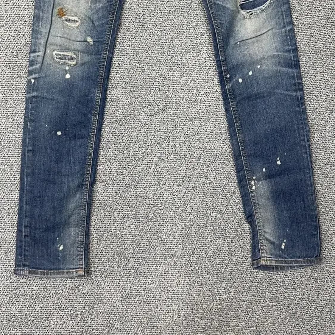 버커루 빈티지 페인팅 워싱 스키니진 청바지 28 상품이미지4