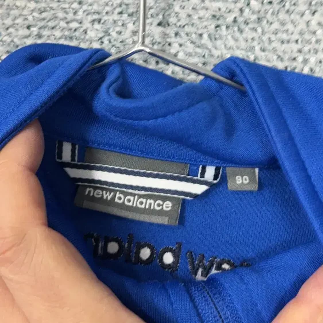 뉴발란스 블루 로고 사이드라인 트랙탑 저지 90 상품이미지5