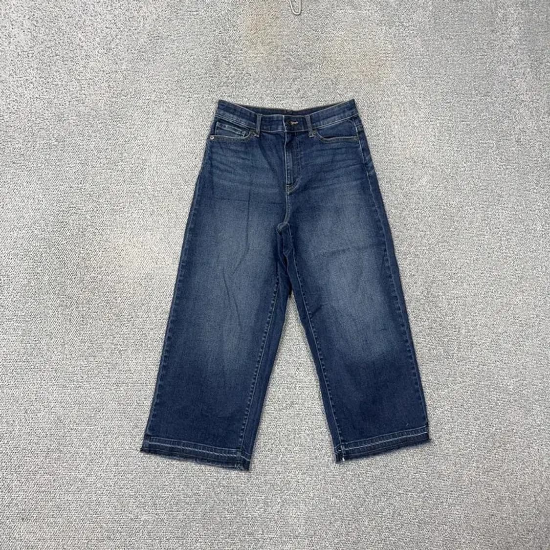 유니클로 여성 워싱 빅 와이드 데님팬츠 25 상품이미지1