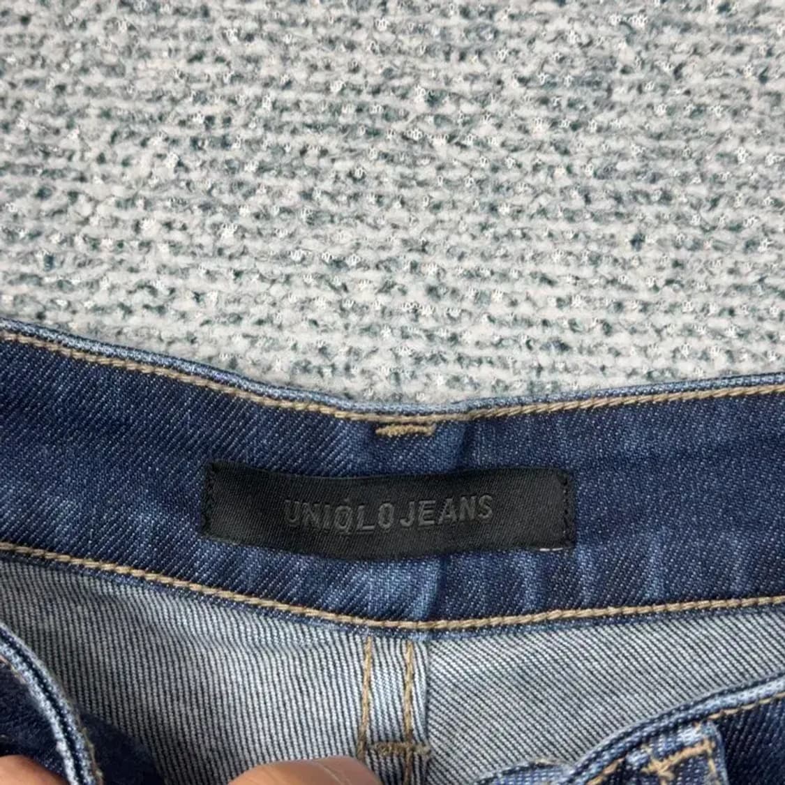 유니클로 여성 워싱 빅 와이드 데님팬츠 25 상품이미지5