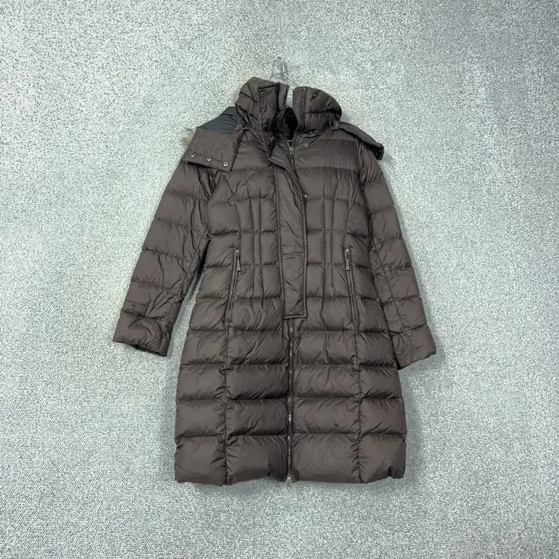 네파 라쿤퍼 퀄팅 브라운 롱패딩 90 상품이미지1