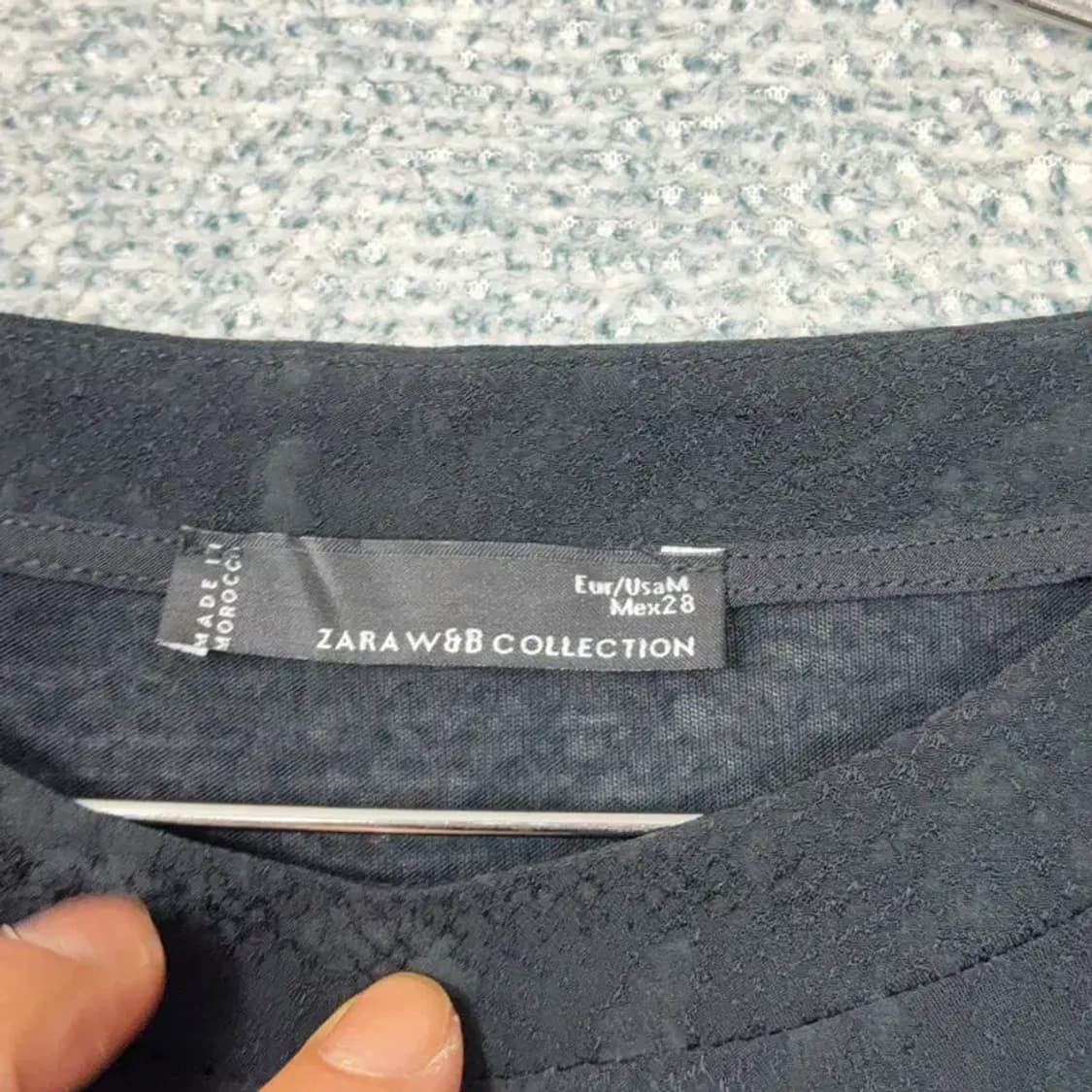 자라 여성 블랙 긴팔티 M 상품이미지3