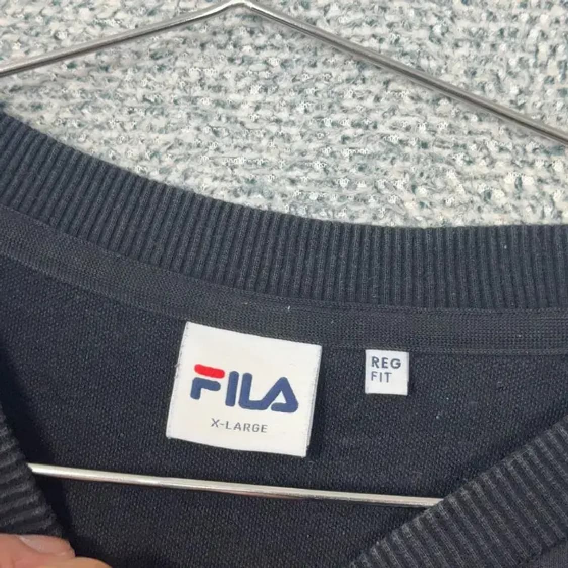 휠라 로고 네이비 맨투맨 XL 상품이미지3